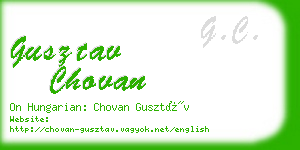 gusztav chovan business card